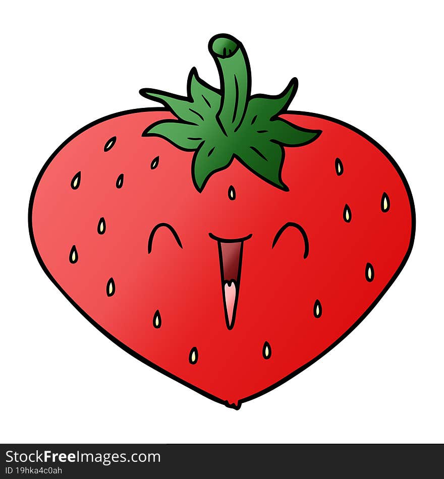 happy cartoon strawberry. happy cartoon strawberry