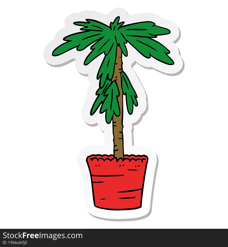 sticker cartoon doodle of a house plant