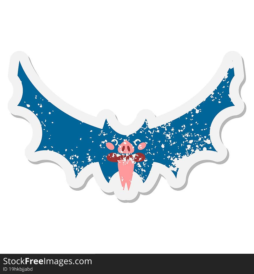 cute halloween bat grunge sticker