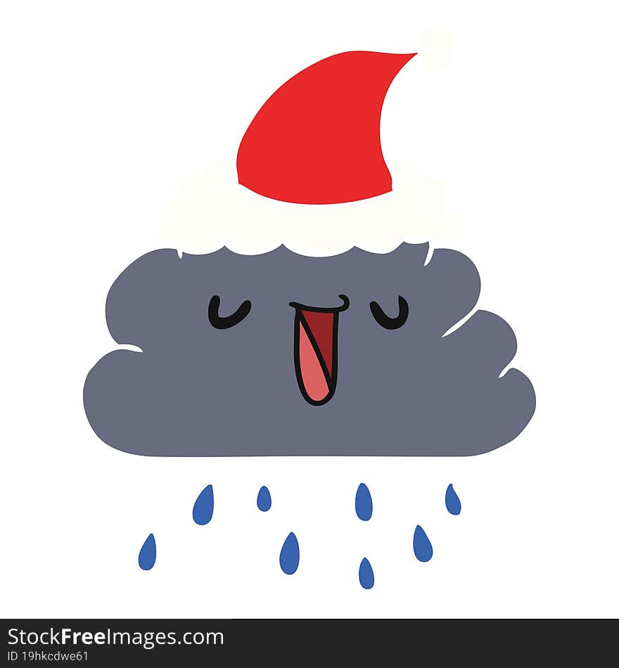 christmas cartoon  kawaii rain cloud