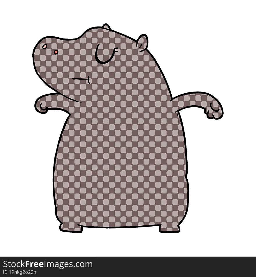 cartoon hippo. cartoon hippo