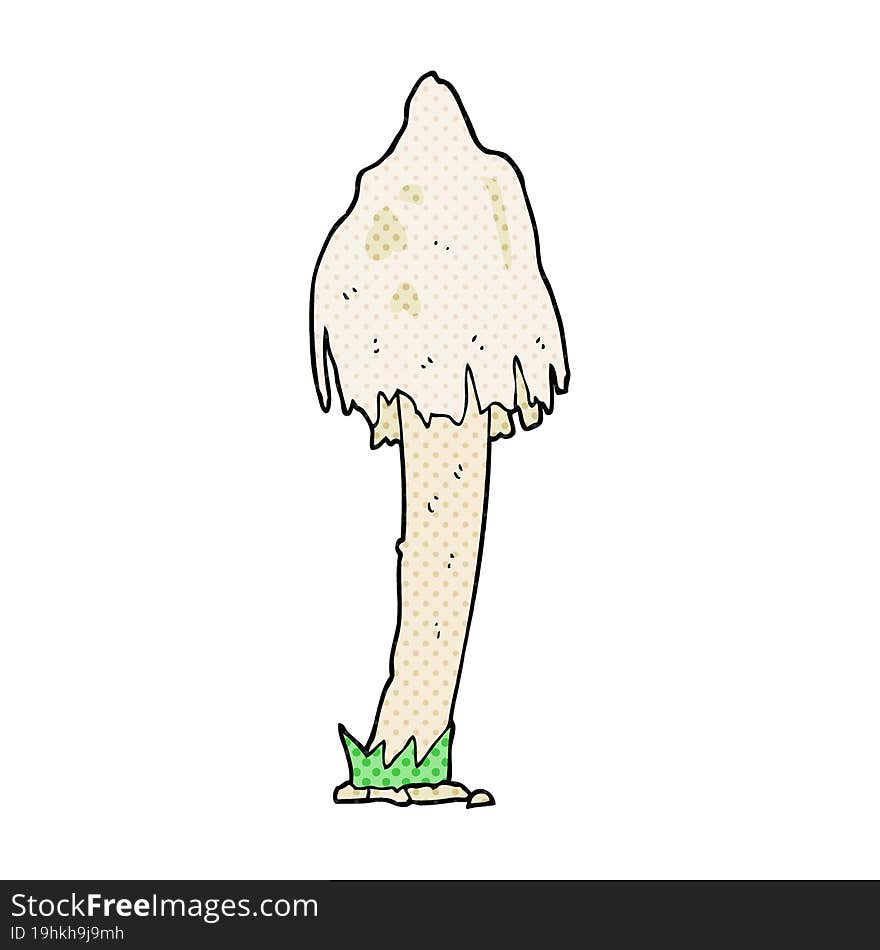 freehand drawn cartoon mushroom