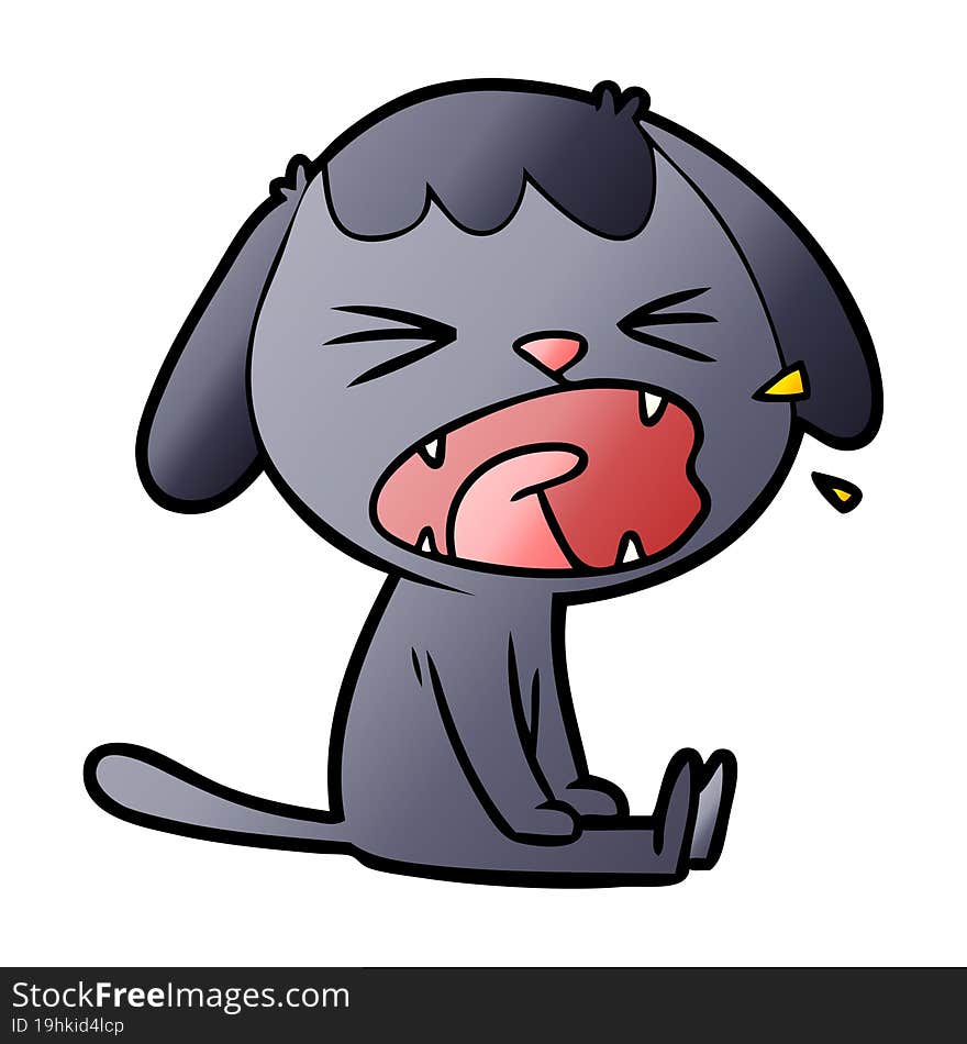 cute cartoon dog barking. cute cartoon dog barking