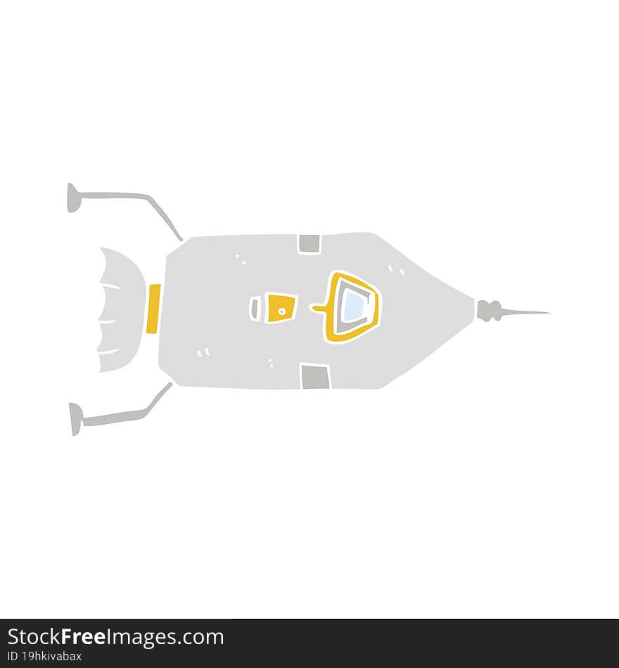 flat color illustration of a cartoon landing craft