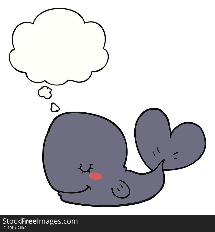 cartoon whale and thought bubble