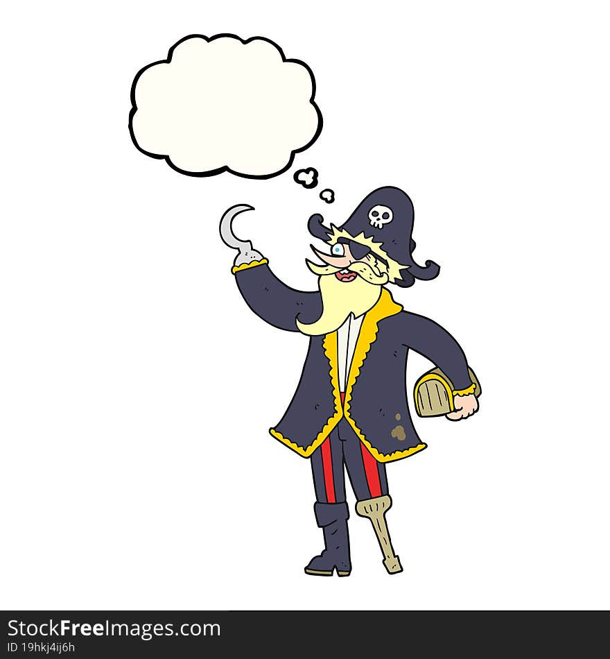 thought bubble cartoon pirate captain