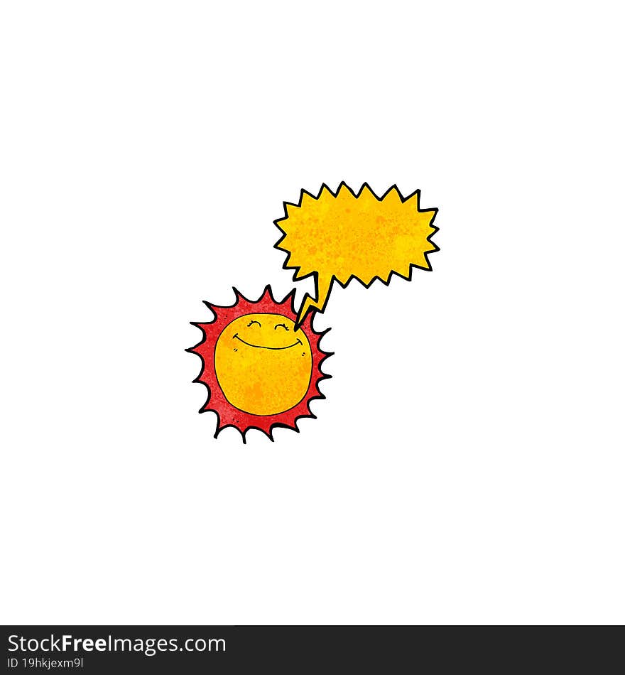 Happy Sun Cartoon Character