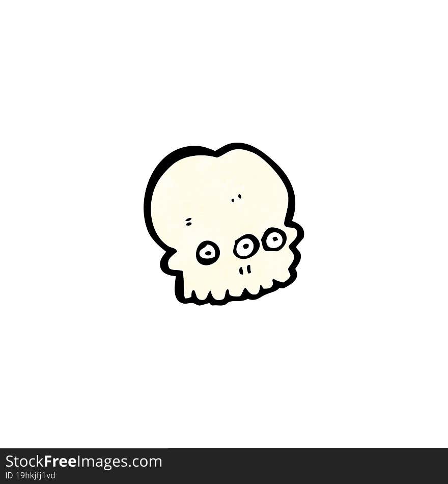 weird spooky skull cartoon