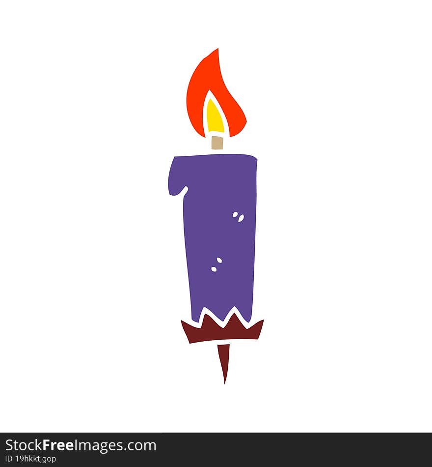 cartoon doodle birthday candle