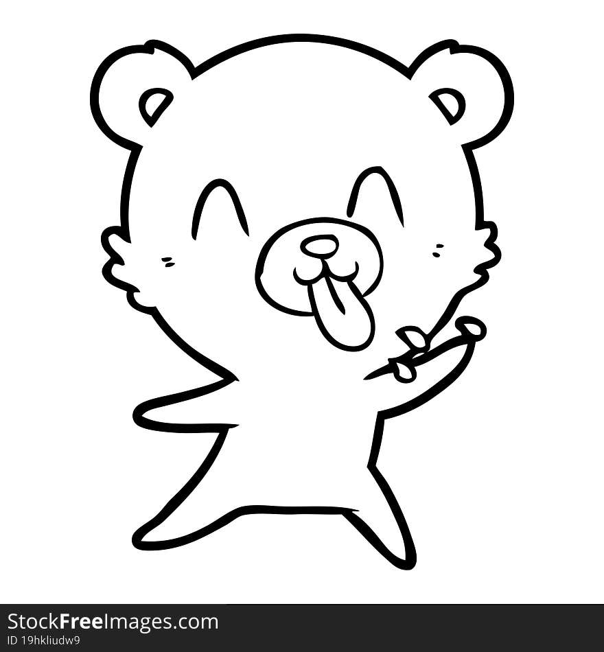 rude cartoon bear. rude cartoon bear