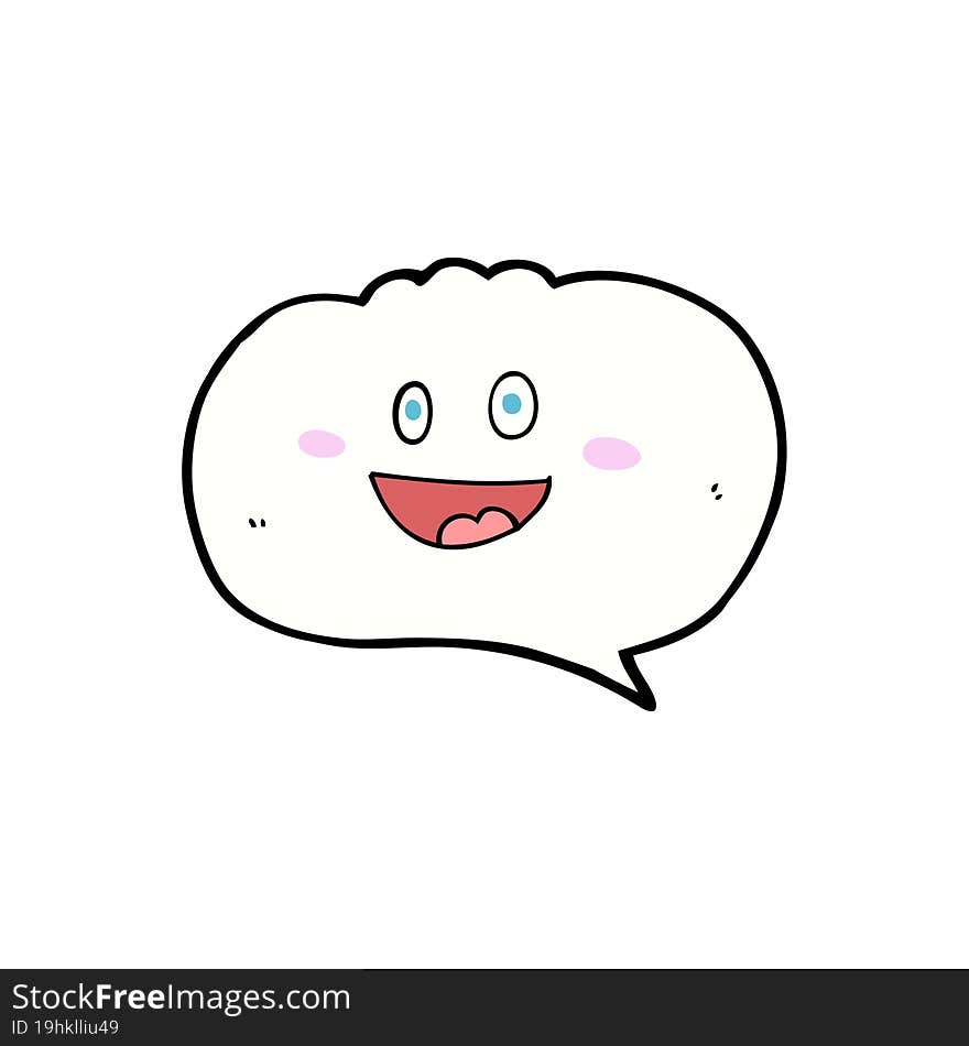 Cute Cartoon Speech Balloon