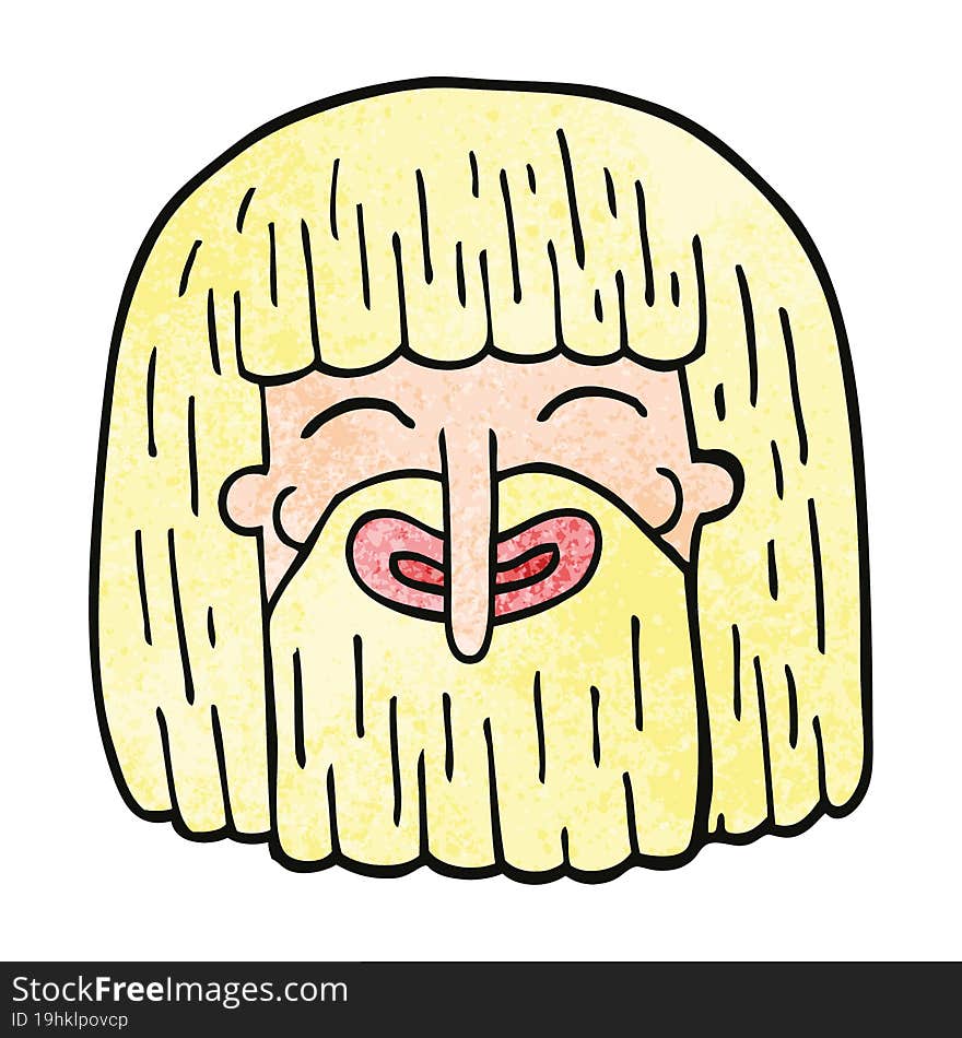 cartoon doodle bearded man