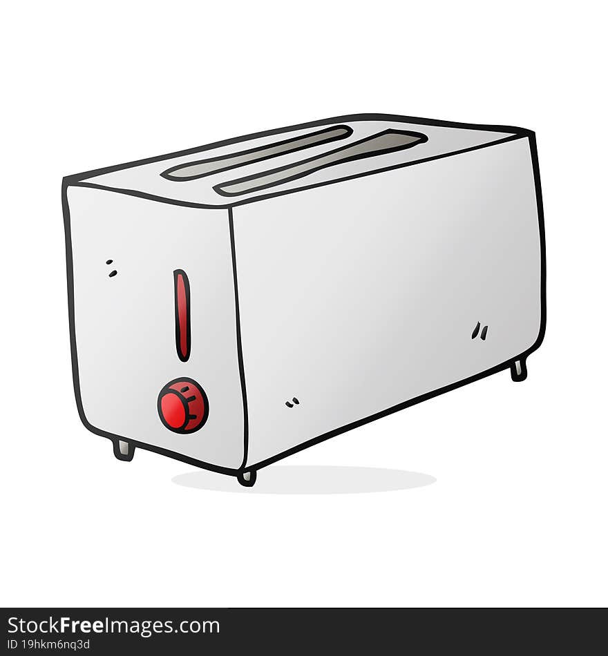 freehand drawn cartoon toaster