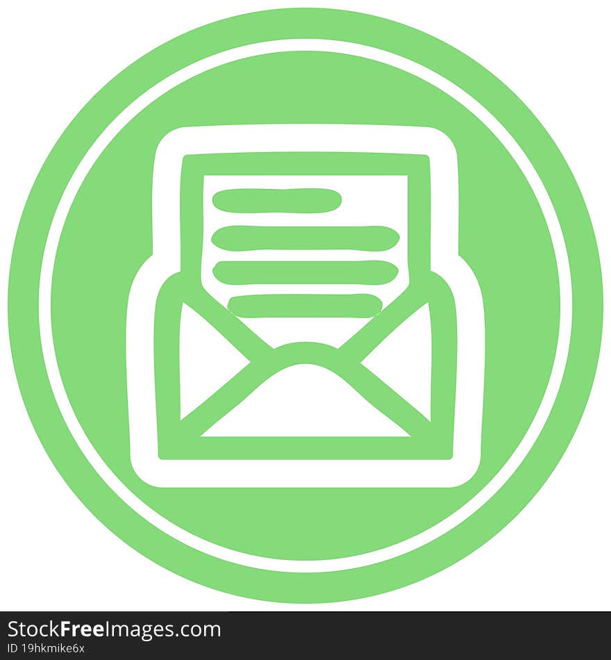 envelope letter circular icon