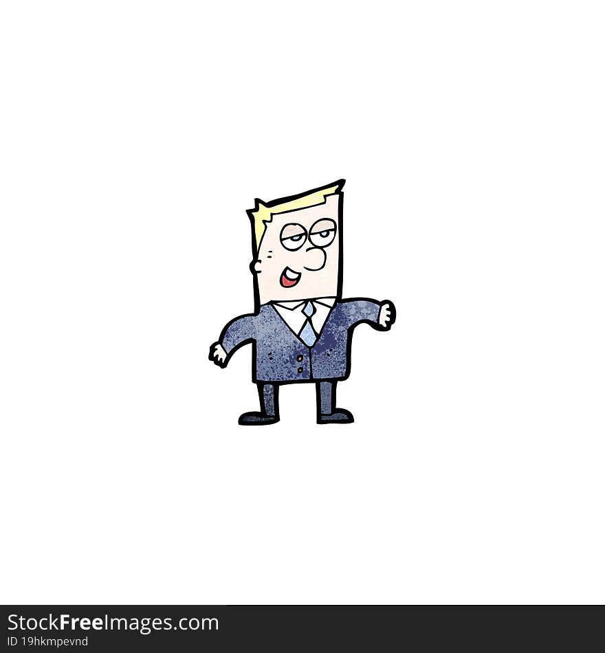 cartoon slick businessman