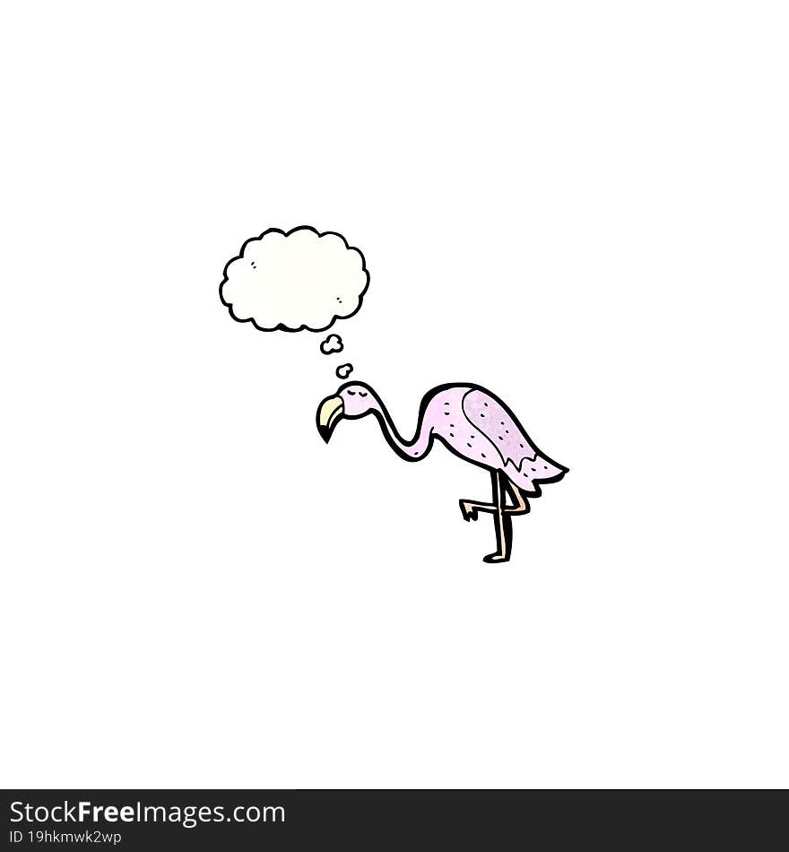 cartoon flamingo