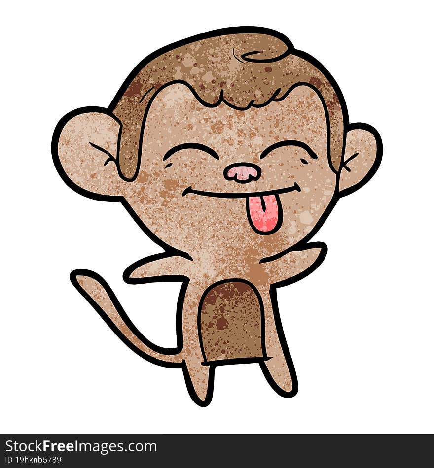 funny cartoon monkey. funny cartoon monkey