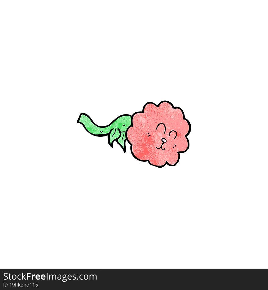 Funny Flower Cartoon Character