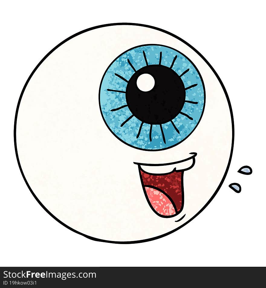 cartoon eyeball laughing. cartoon eyeball laughing