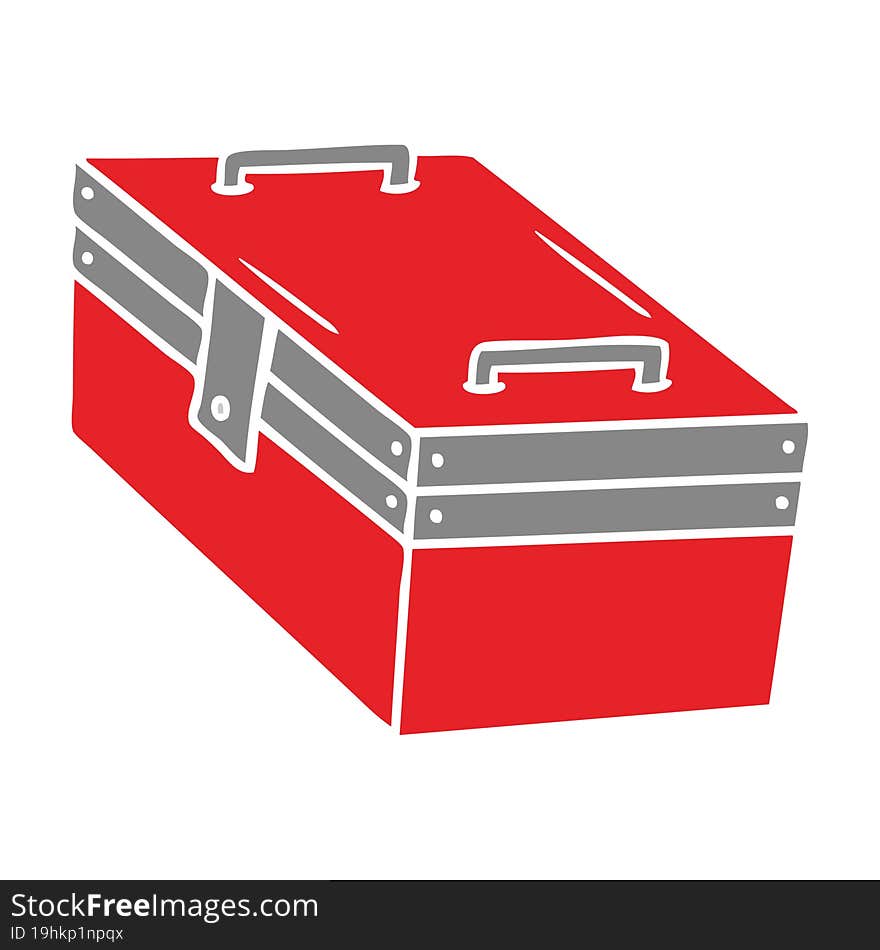 cartoon doodle of a metal tool box