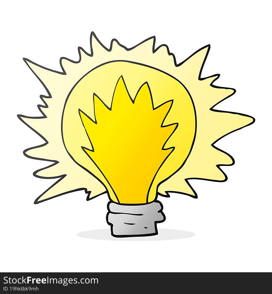 cartoon light bulb