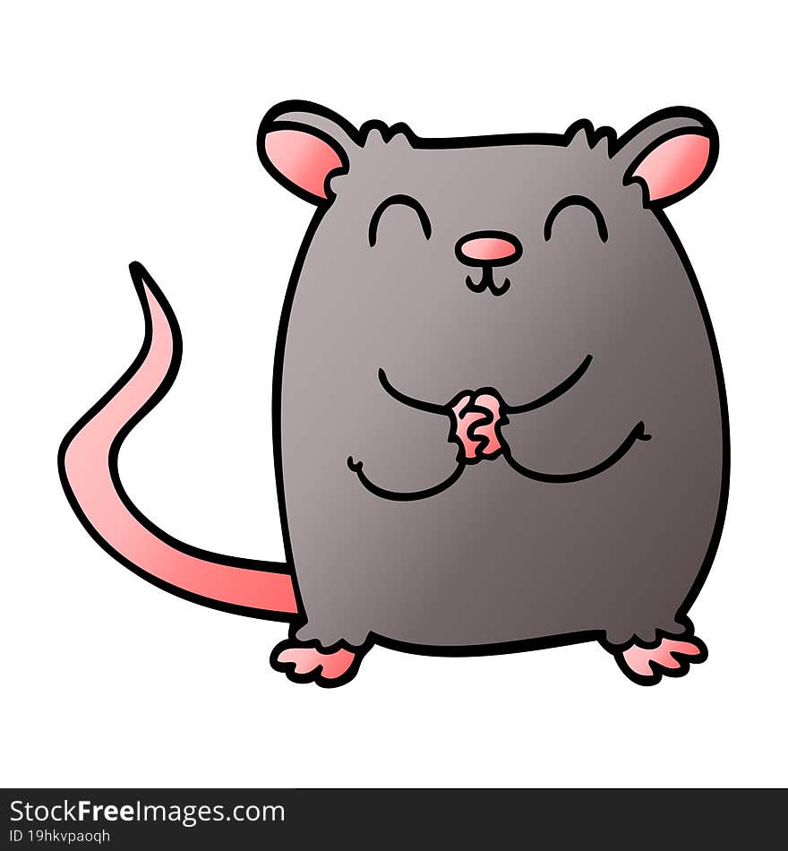 cartoon doodle happy mouse