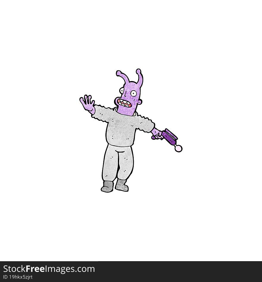 cartoon alien spaceman