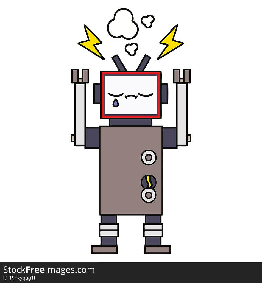 cute cartoon of a robot. cute cartoon of a robot