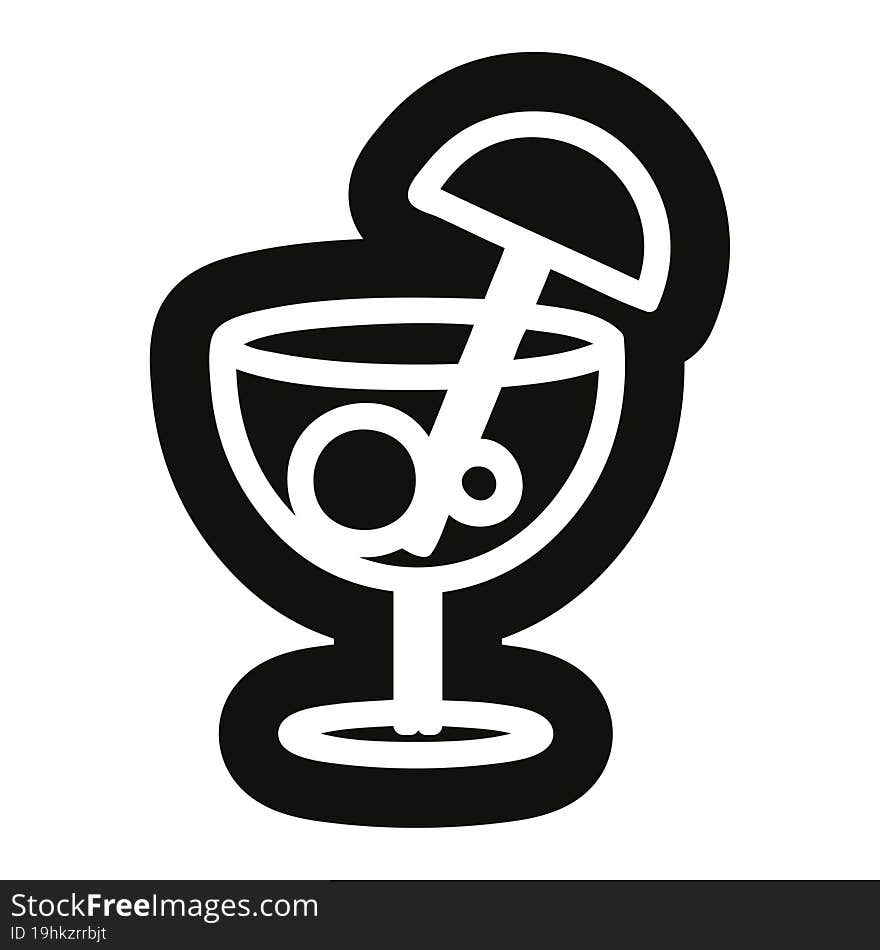 cocktail with umbrella icon