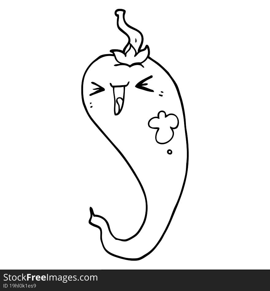 cartoon hot chili pepper