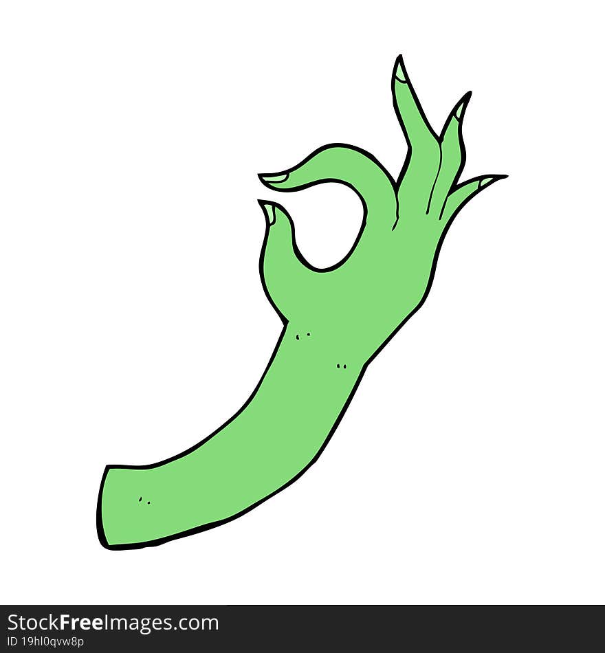 cartoon hand symbol