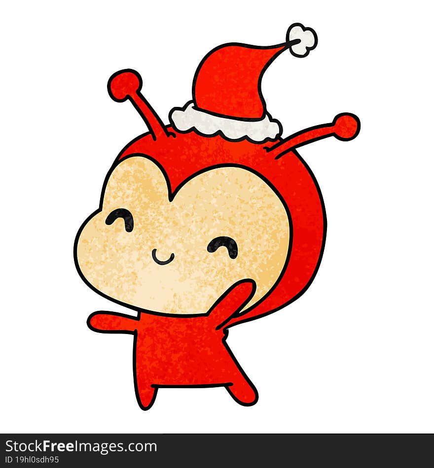 christmas textured cartoon of kawaii lady bug