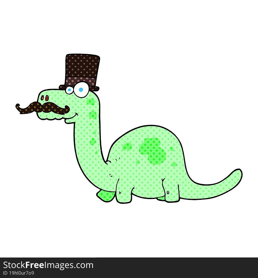 Cartoon Posh Dinosaur