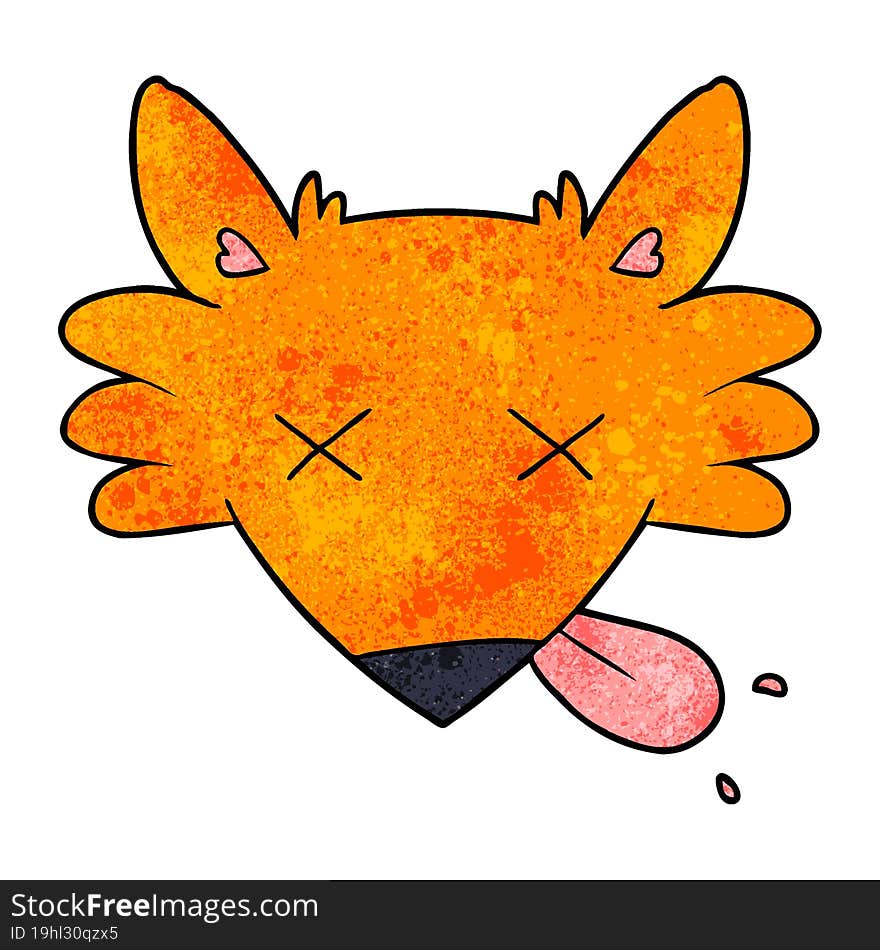 cartoon dead fox. cartoon dead fox