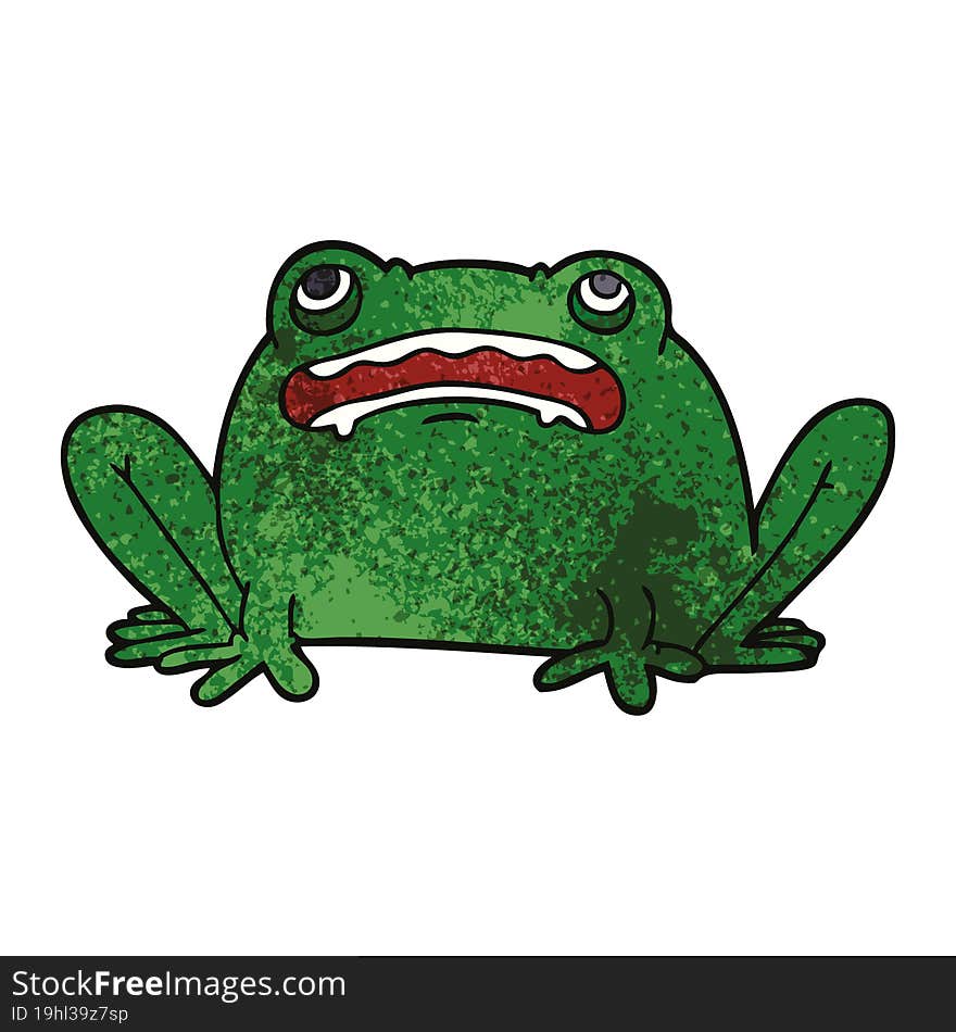 cartoon doodle frog