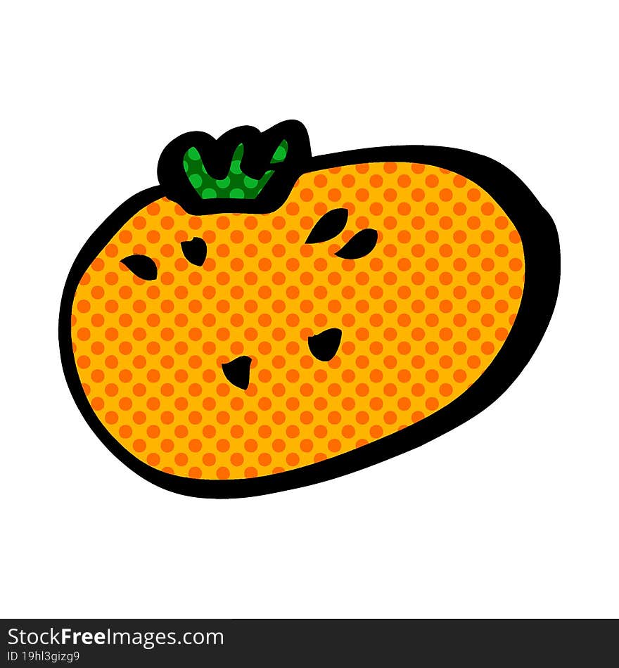 Cartoon Doodle Citrus Orange