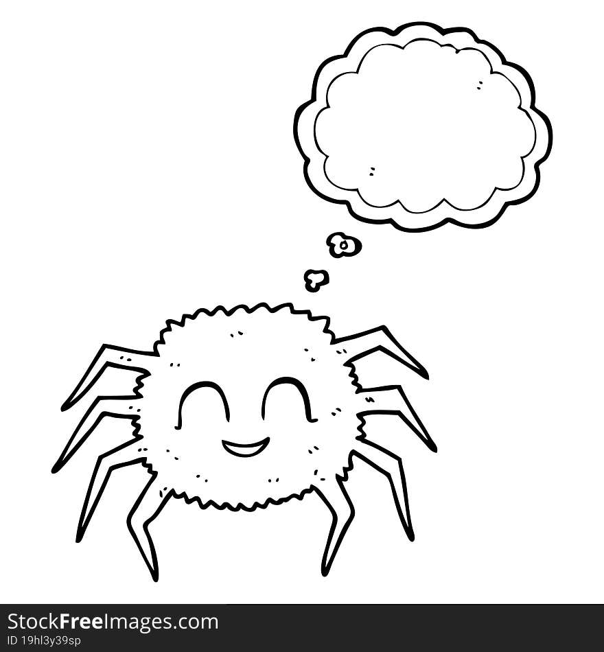 thought bubble cartoon spider