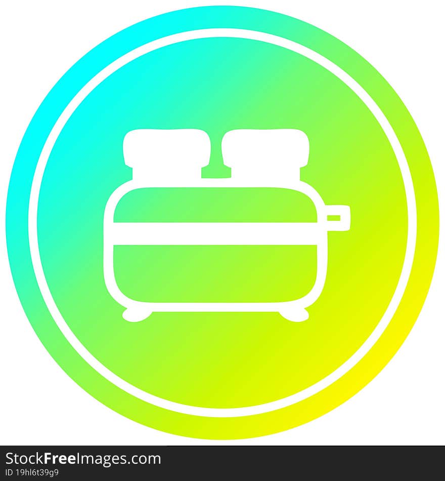 burnt toast circular in cold gradient spectrum