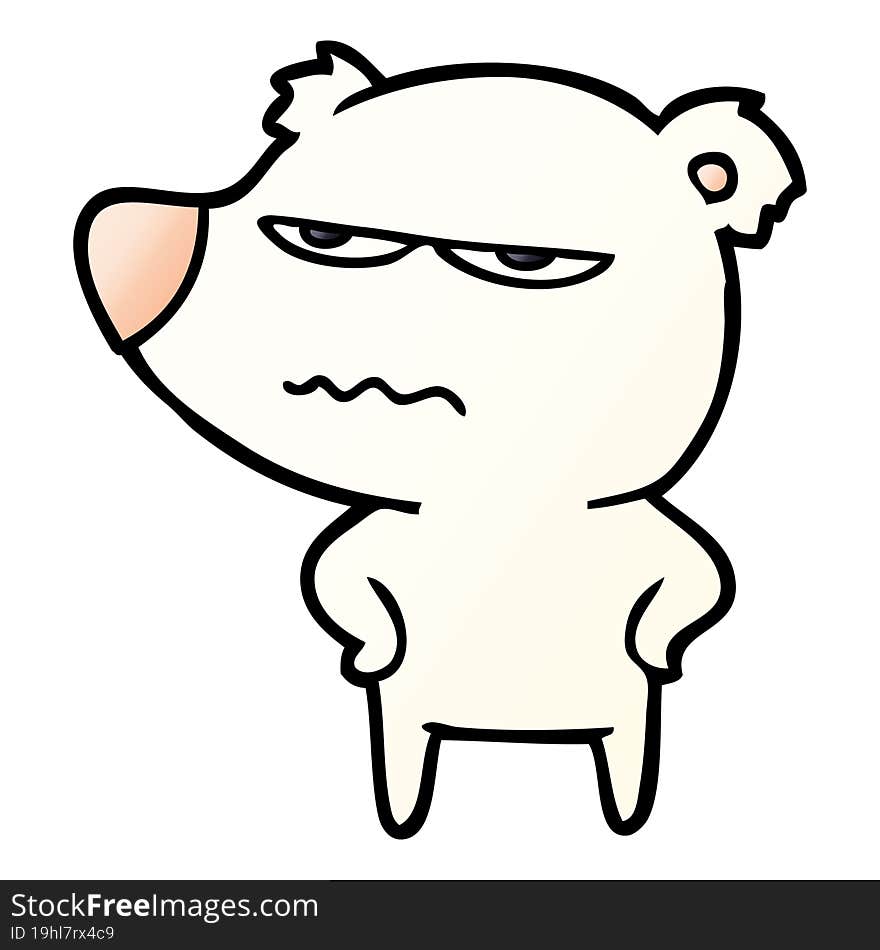 angry bear polar cartoon. angry bear polar cartoon