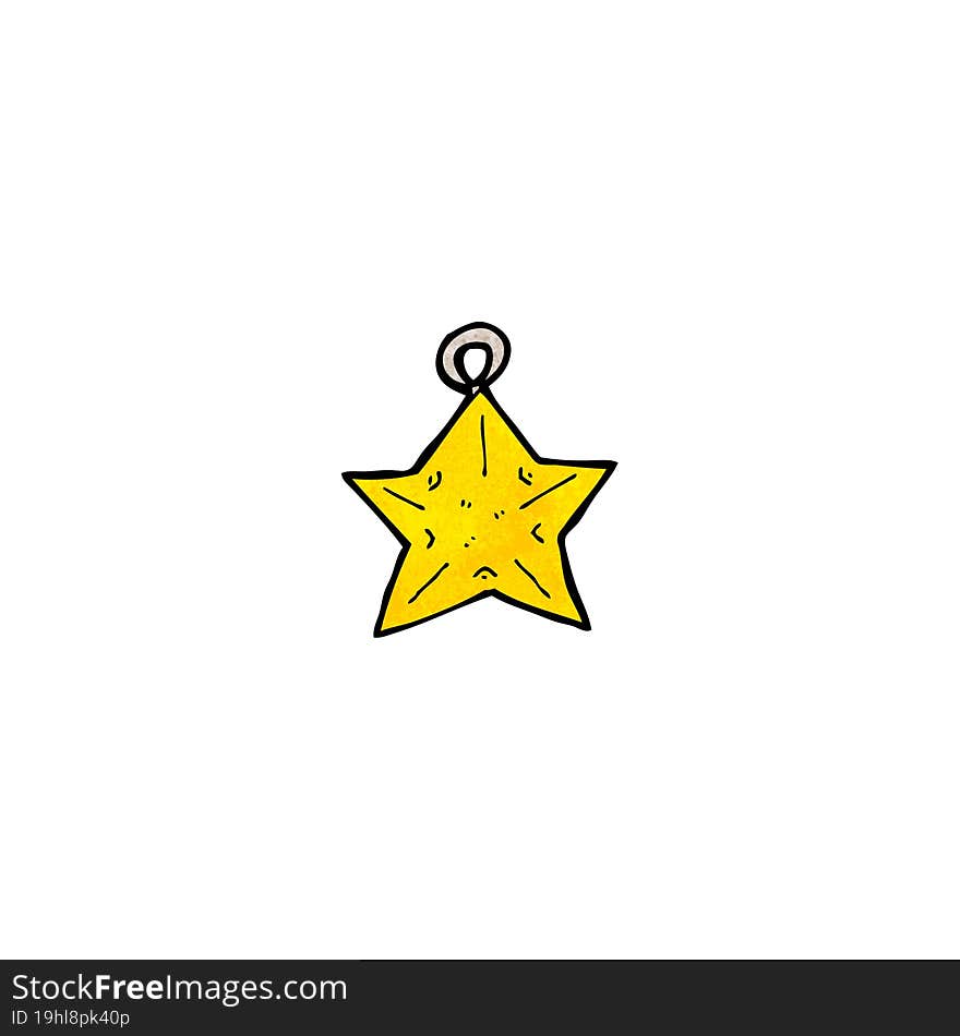 cartoon christmas star bauble