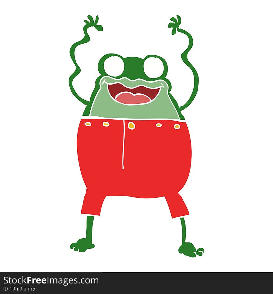 cartoon doodle frog