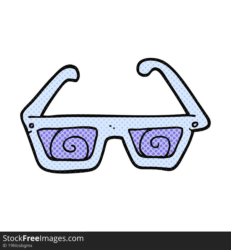 cartoon 3D glasses