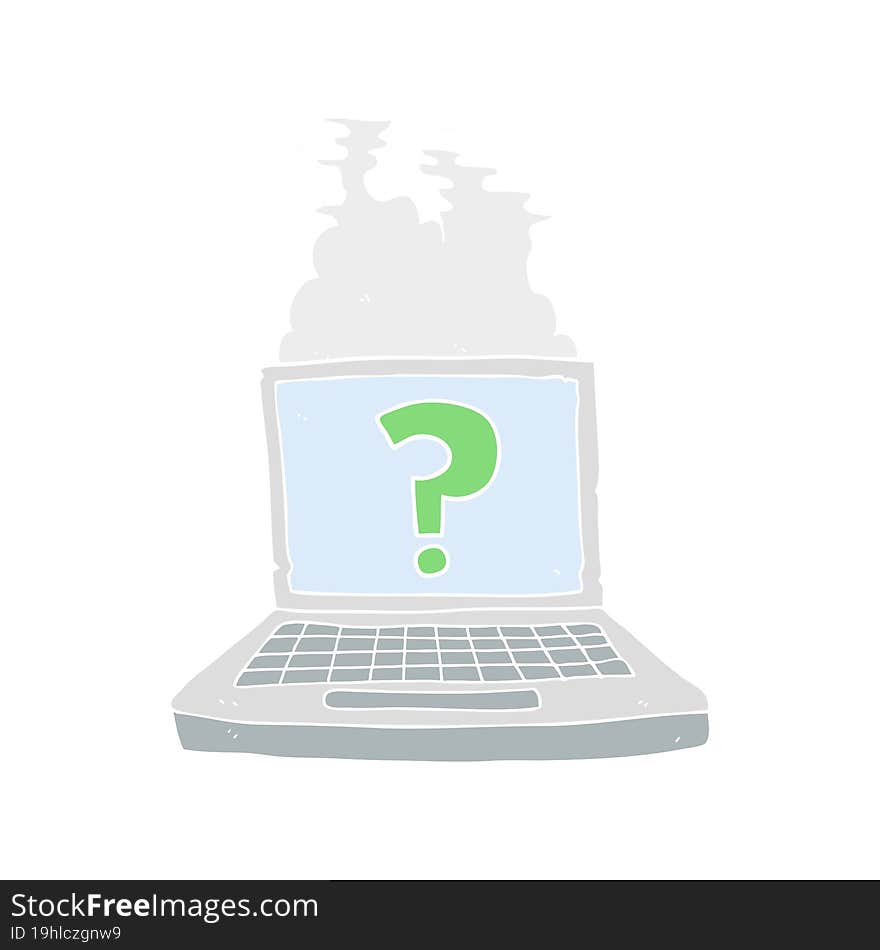 flat color illustration of a cartoon internet search