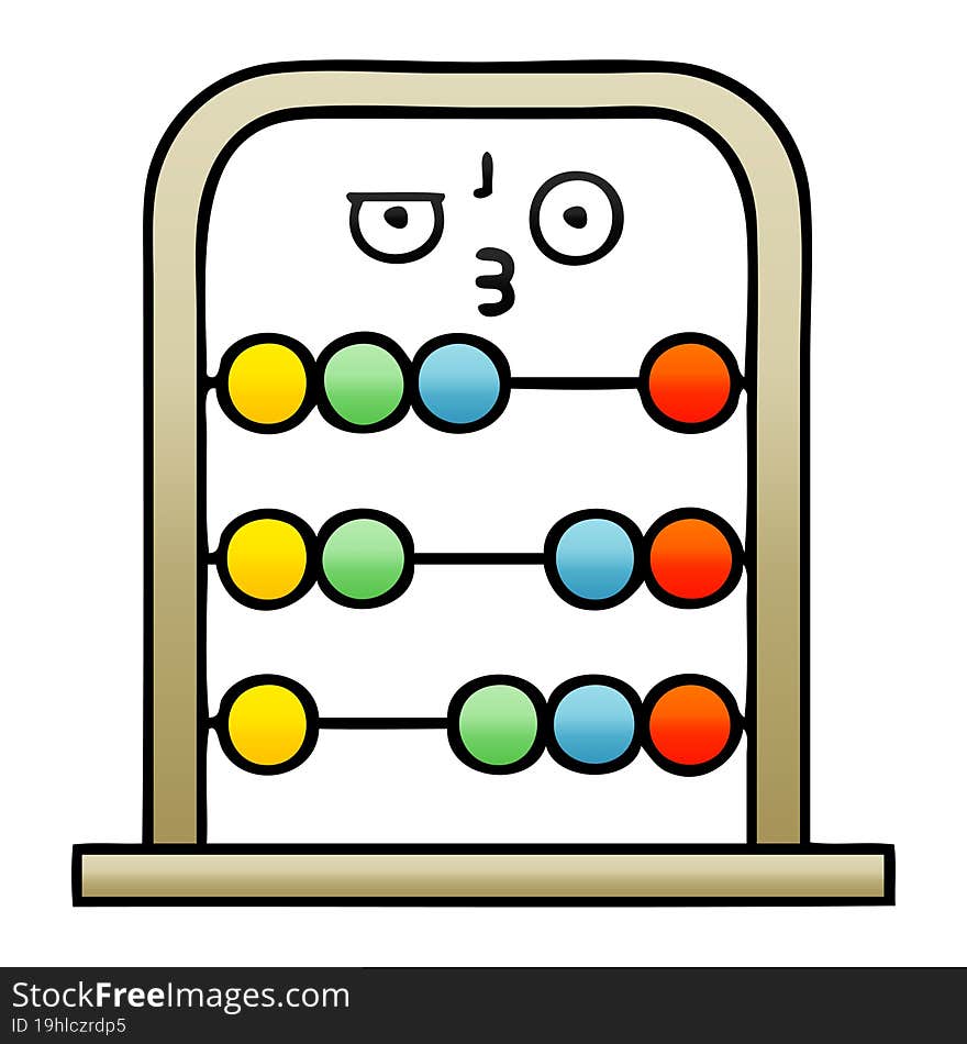 gradient shaded cartoon abacus