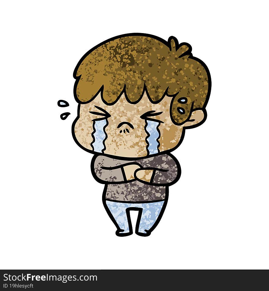 cartoon boy crying. cartoon boy crying