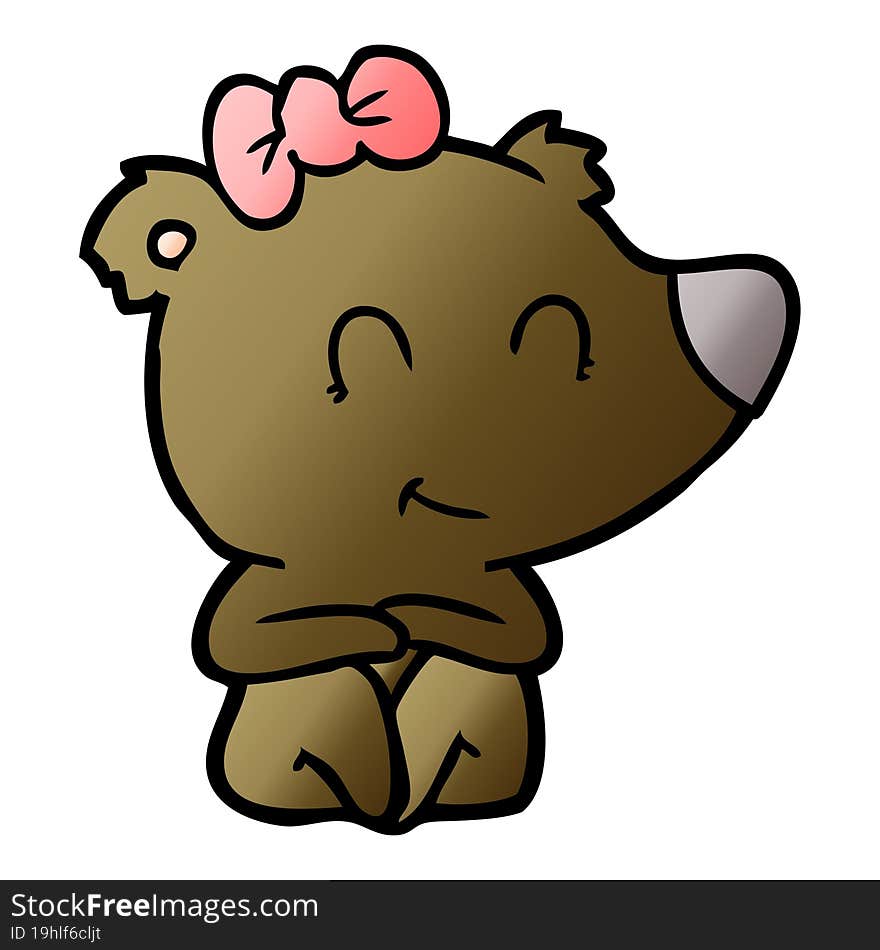 female bear cartoon. female bear cartoon