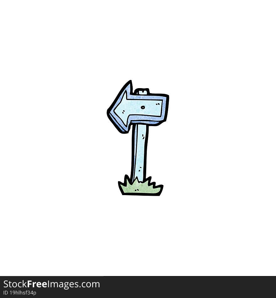 cartoon sign post arrow