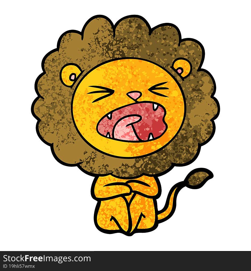 cartoon angry lion. cartoon angry lion