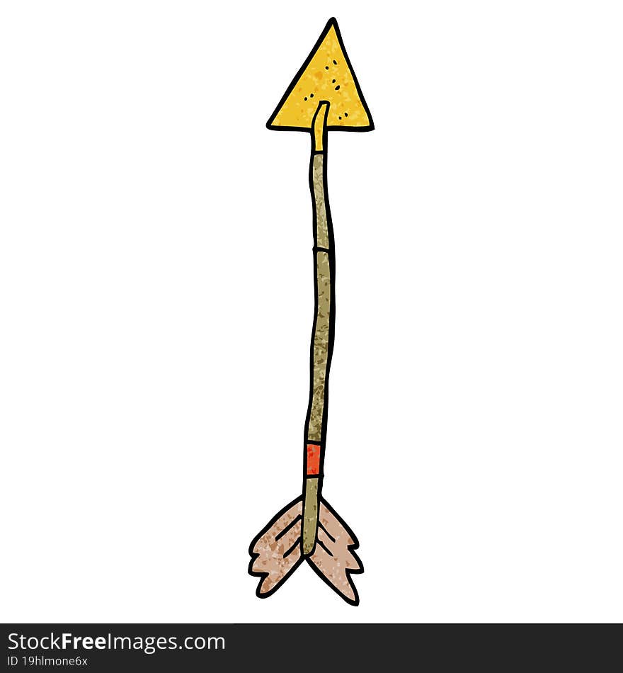 Cartoon Doodle Golden Arrow