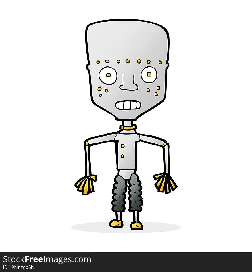 funny cartoon robot